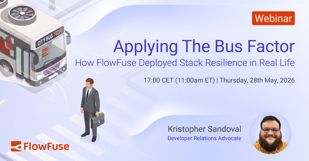 Image representing Applying The Bus Factor - How FlowFuse Deployed Stack Resilience in Real Life